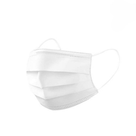 تصویر  ماسک پرستاری 3 لایه سفید - 10 عددی