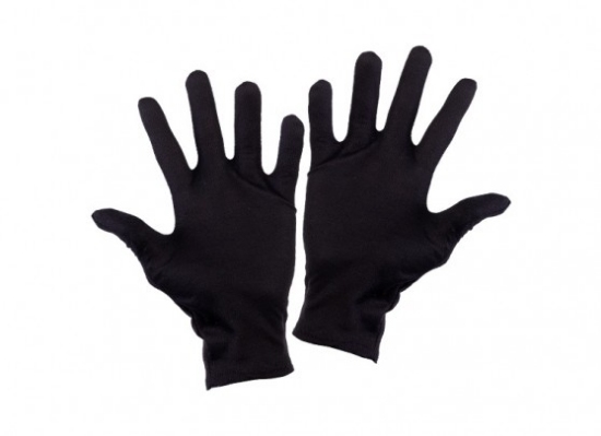 تصویر  دستکش نخی مشکی - یک جفت