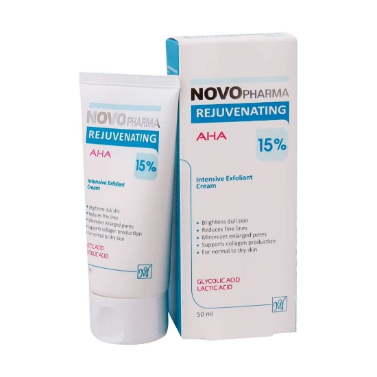 تصویر  کرم لایه بردار AHA 15 درصد نووفارما مای فارما - 50 میلی لیتر