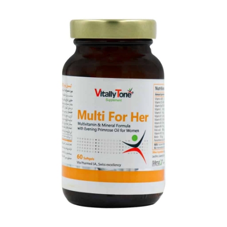 تصویر  سافت ژل مولتی ویتامین فور هر ویتالی تون - 60 عددی