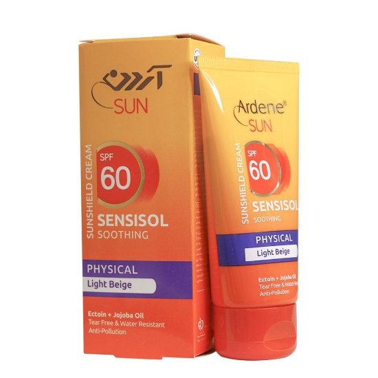 تصویر  کرم ضد آفتاب SPF 60 فاقد جاذب های شیمیایی آردن - بژ روشن