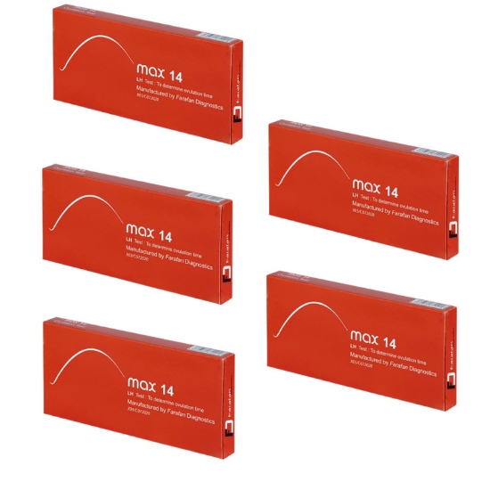 تصویر  تست تخمک گذاری مکث 14 مدل LH - بسته 5 عددی