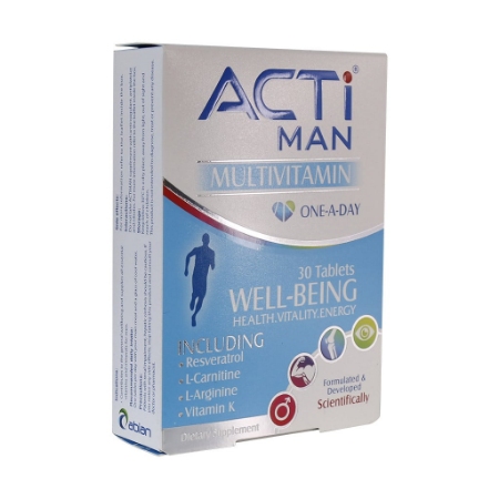 تصویر  قرص مولتی‌ ویتامین آقایان اکتی من ابیان دارو - 30 عددی
