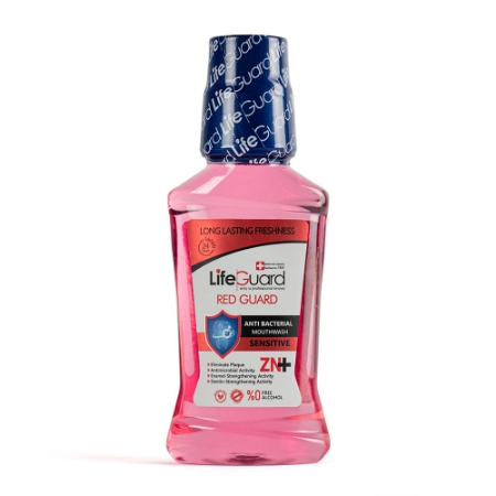 تصویر  دهانشویه بزرگسال حساس (RED GUARD) لایف گارد - 270 میلی لیتر