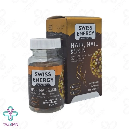 کپسول تقویت پوست و مو هیر نیل اسکین سوئیس انرژی - 30 عددی