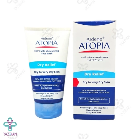 لوسیون شستشوی صورت ملایم Dry Relief حاوی 5 درصد اوره آتوپیا آردن - 150 میلی لیتر