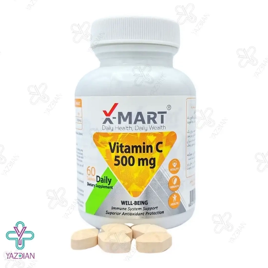 قرص ویتامین ث 500 میلی گرم ایکس مارت - 60 عددی 