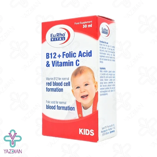 قطره ب12 فولیک اسید و ویتامین ث یوروویتال - 30 میلی لیتر