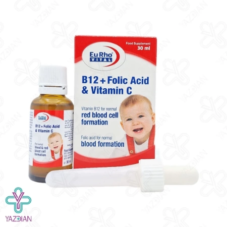قطره ب12 فولیک اسید و ویتامین ث یوروویتال - 30 میلی لیتر