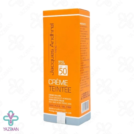 کرم ضد آفتاب SPF50 فاقد چربی پوست چرب ژاک آندرل - بژ روشن