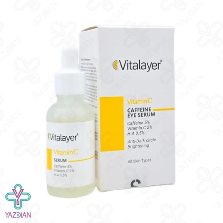 سرم دور چشم کافئین ویتامین ث ویتالیر - 30 میلی لیتر