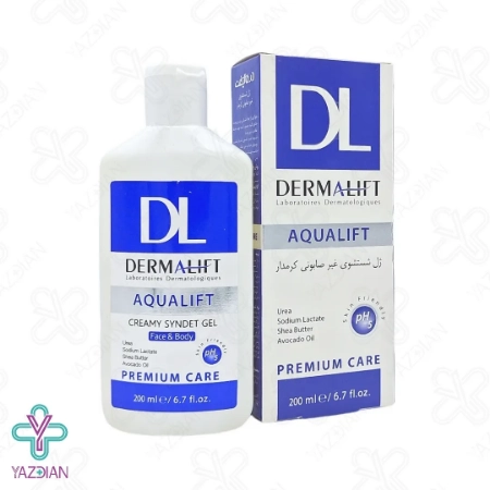 ژل شستشوی غیر صابونی کرمدار آکوالیفت درمالیفت مناسب پوست های خشک - 200 میلی لیتر	
