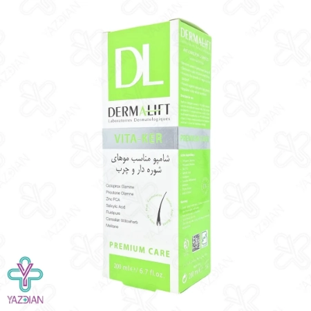 شامپو ضد شوره موهای چرب درمالیفت - 200 میلی لیتر