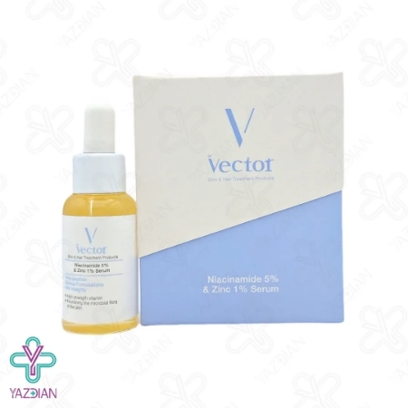 سرم ضد جوش نیاسین آمید 5% و زینک 1% وکتور - 30 میلی لیتر