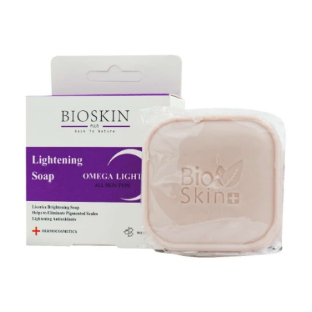 تصویر  صابون روشن کننده و ضد لک شیرین بیان بایو اسکین پلاس - 100 گرم