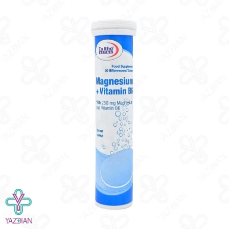 قرص جوشان منیزیم و ویتامین ب 6 یوروویتال - 20 عددی	