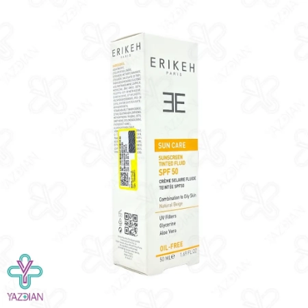 فلوئید ضد آفتاب SPF50 فاقد چربی اریکه - بژ طبیعی 