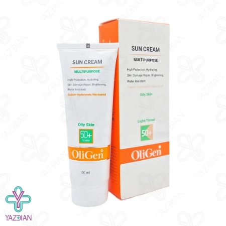 کرم ضد آفتاب SPF 50 پوست چرب الی ژن - بژ روشن	