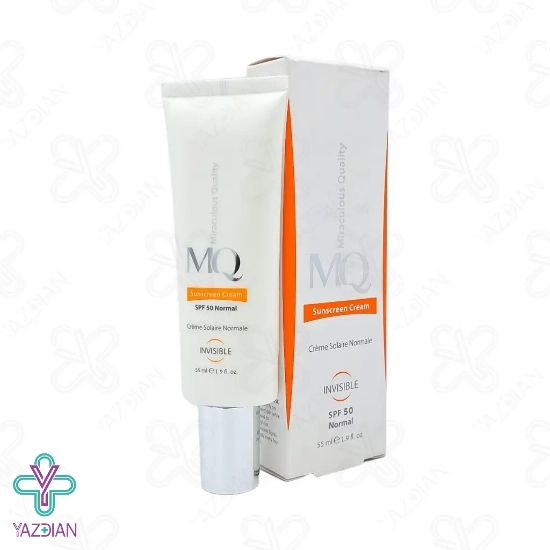 کرم ضد آفتاب SPF50 پوست نرمال ام کیو - بی رنگ	