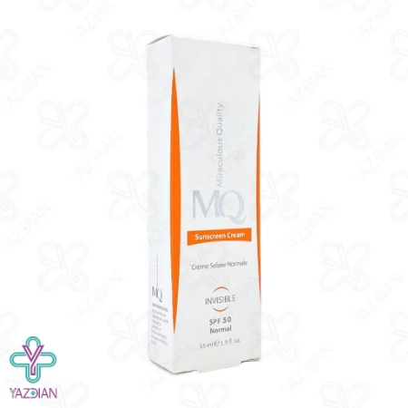 کرم ضد آفتاب SPF50 پوست نرمال ام کیو - بی رنگ	