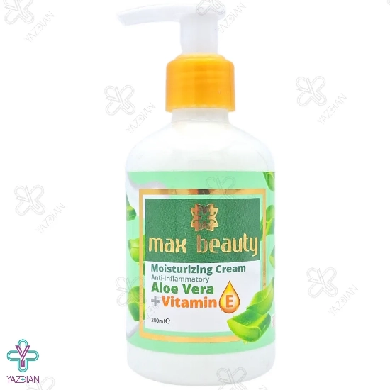 کرم مرطوب کننده آلوئه ورا پمپی مکس بیوتی - 200 میلی لیتر	