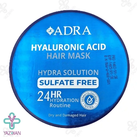 ماسک مو فاقد سولفات قوطی آدرا حاوی هیالورونیک اسید (با آبکشی) - 400 میلی لیتر	