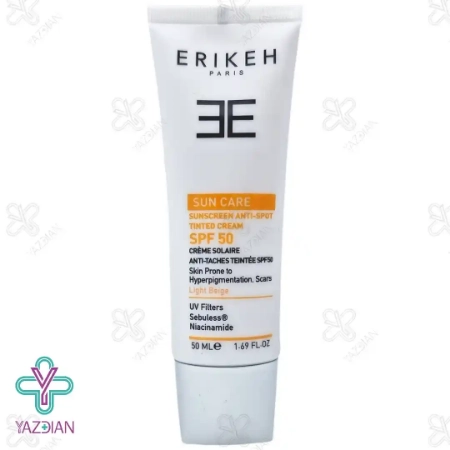 کرم ضد آفتاب و ضد لک SPF 50 اریکه - بژ روشن