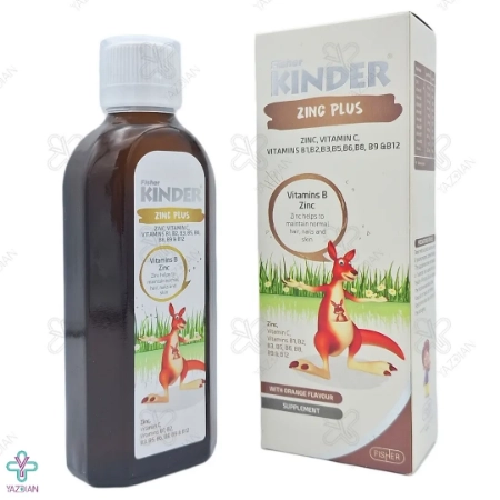 شربت زینک پلاس فیشر کیندر - 200 میلی لیتر 