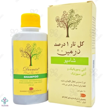 شامپو ضد شوره کل تار 1 درصد درمین - 150 میلی لیتر