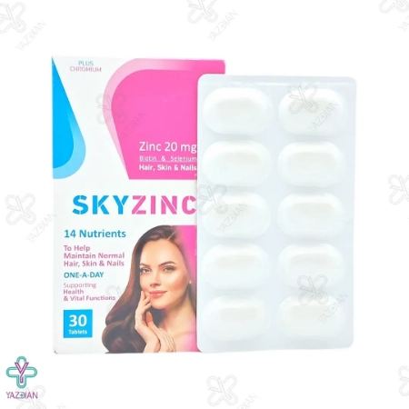 قرص تقویت پوست مو و ناخن اسکای زینک ویت اسکای - 30 عددی