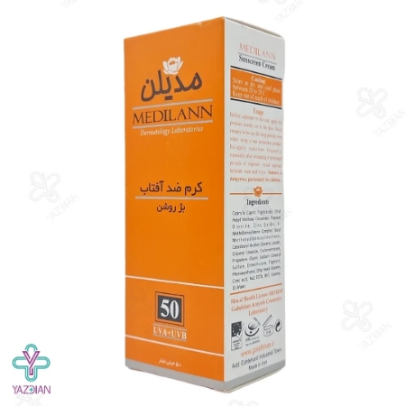 کرم ضد آفتاب SPF 50 مدیلن پوست خشک و معمولی - بژ روشن