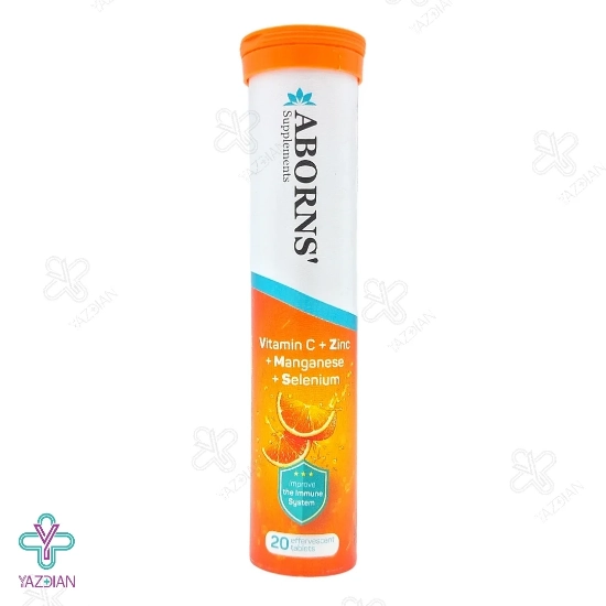 قرص جوشان منگنز سلنیوم زینک ویتامین ث ابورنز - 20 عددی	