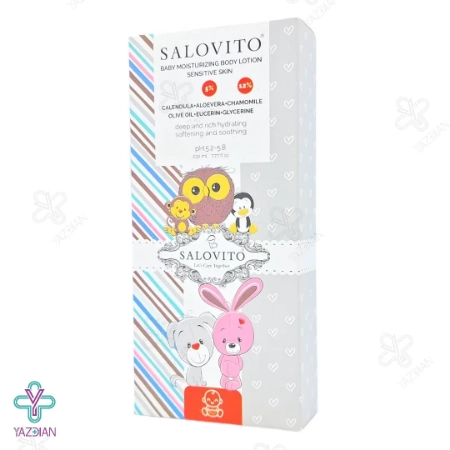 لوسیون مرطوب کننده سالوویتو حاوی 5 درصد آلوئه ورا مناسب کودکان زیر یکسال - 230 میلی لیتر	