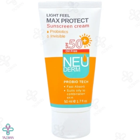 کرم ضد آفتاب SPF 50 فاقد چربی مکس پروتکت نئودرم - بی رنگ	