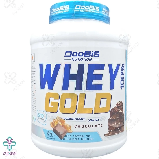 پودر پروتئین وی گلد شکلات کارامل دوبیس - 2270 گرم 