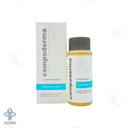 ژل شستشوی صورت غیر صابونی پوست چرب و آکنه ای کامپودرما - 150 میلی لیتر	