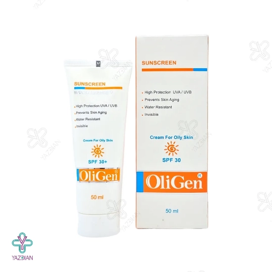 کرم ضد آفتاب ضد چروک SPF30 الی ژن مناسب پوست چرب - بی رنگ	