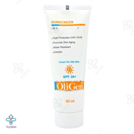 کرم ضد آفتاب ضد چروک SPF30 الی ژن مناسب پوست چرب - بی رنگ	