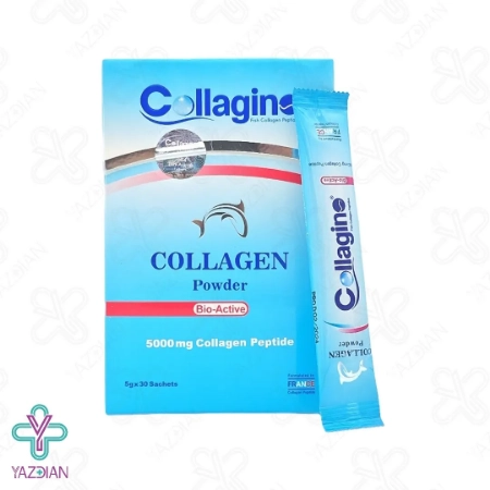 پودر کلاژن ضد چروک صورت و تقویت کننده مو کلاژینو - 30 عددی	