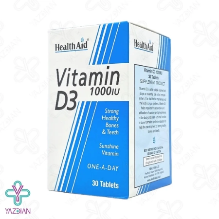 قرص ویتامین د3 1000 هلث اید - 30 عددی	