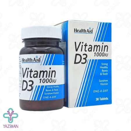 قرص ویتامین د3 1000 هلث اید - 30 عددی	