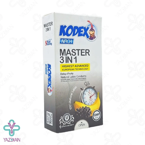 کاندوم مستر 3 در 1 کدکس - 12 عدد	