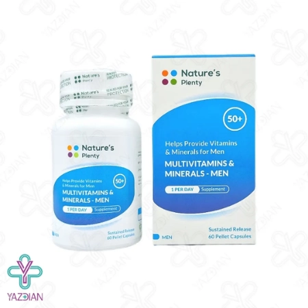 کپسول مولتی ویتامین مینرال آقایان بالای 50 سال نیچرز پلنتی - 60 عددی	