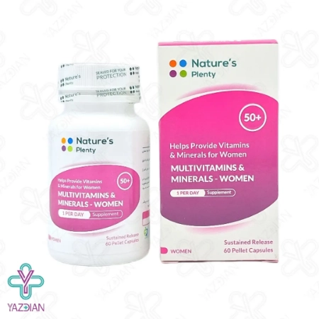 کپسول مولتی ویتامین مینرال بانوان بالای 50 سال نیچرز پلنتی - 60 عددی	
