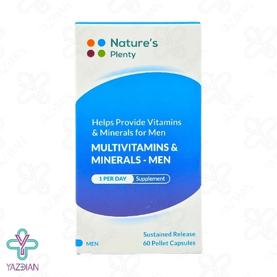 کپسول مولتی ویتامین مینرال آقایان نیچرز پلنتی - 60 عددی	