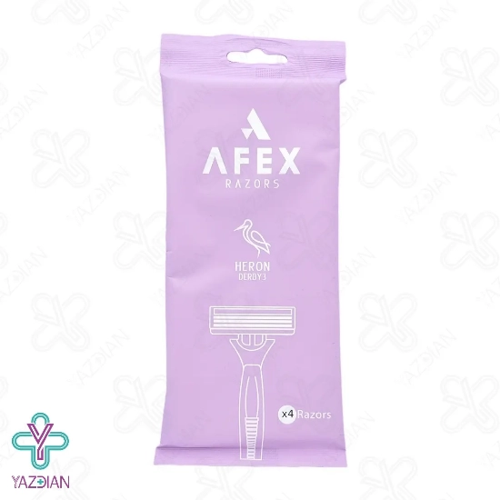 خودتراش 3 لبه هیرون افکس - 4 عددی	