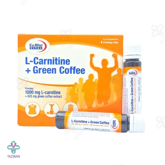 ویال خوراکی کاهش وزن ال کارنیتین و گرین کافی یوروویتال - 6 عددی 
