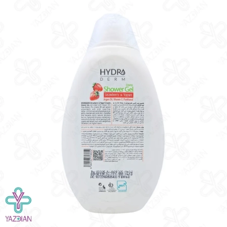 شامپو بدن کرمی ماست و توت فرنگی هیدرودرم - 500 میلی لیتر	