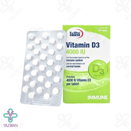 قرص ویتامین د3 4000 یوروویتال – 60 عددی	