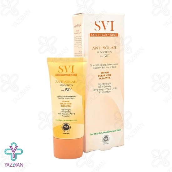 کرم ضد آفتاب SPF50 پوست چرب اس وی آی - بی رنگ	